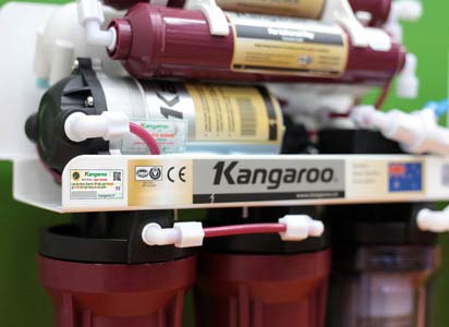 Máy lọc nước RO Kangaroo với lõi lọc RO lọc đến kích thước 0.0001micromet